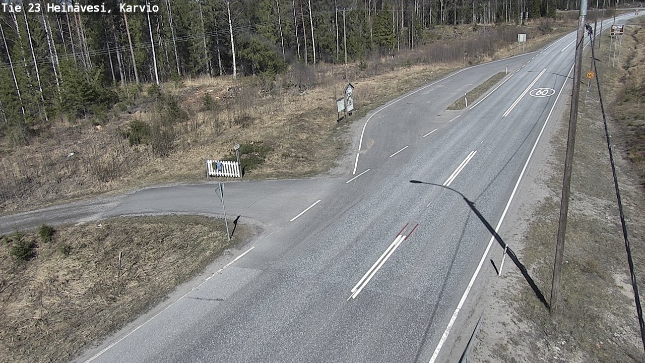Weather Camera Image Road 23 Heinävesi, Karvio, Heinävesi, Pohjois-Karjala