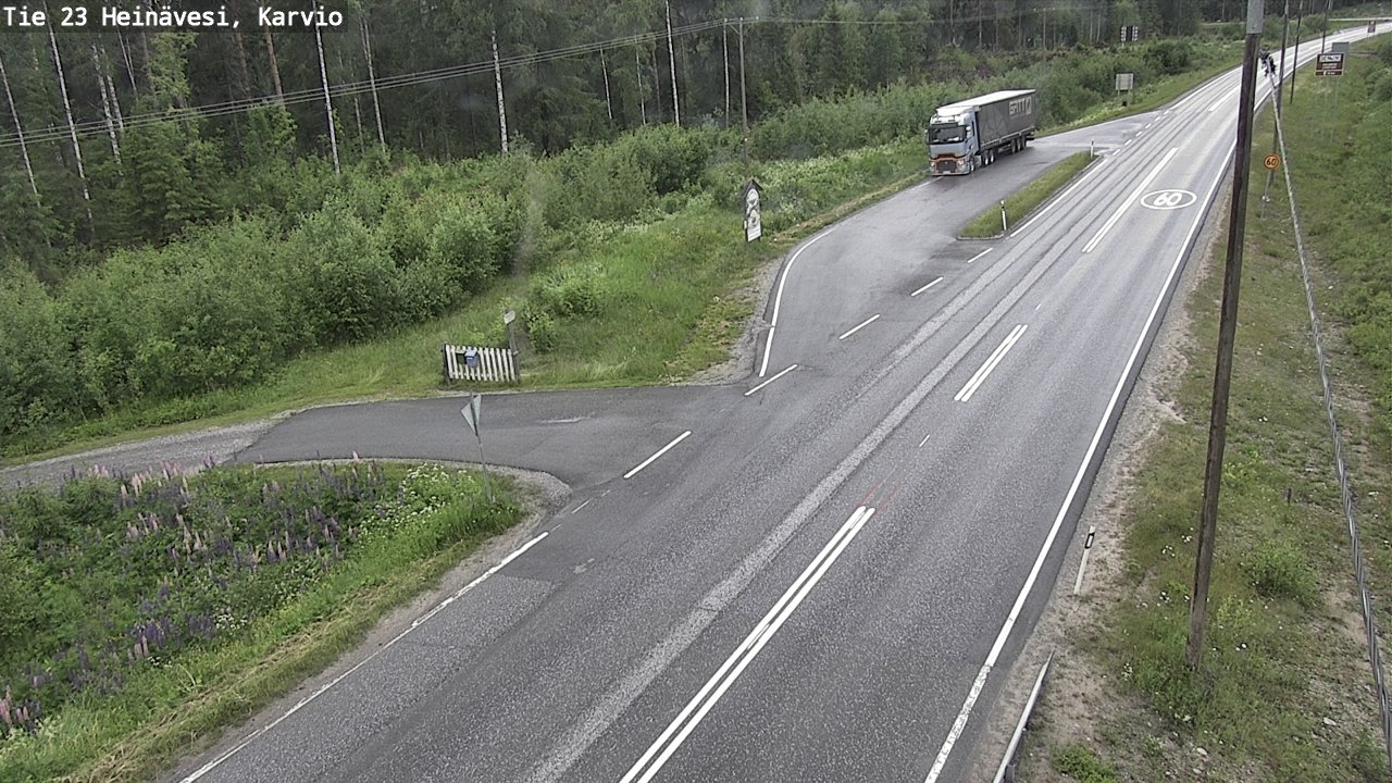 Weather Camera Image Road 23 Heinävesi, Karvio, Heinävesi, Pohjois-Karjala