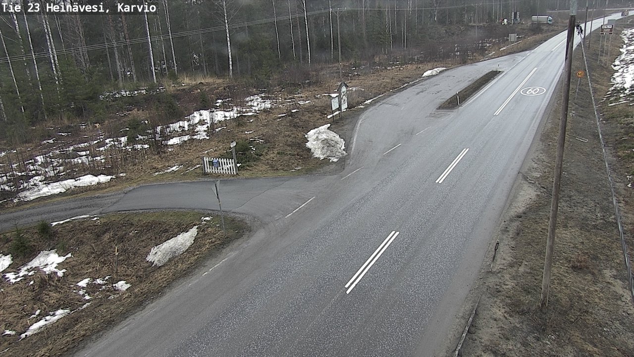 Weather Camera Image Väg 23 Heinävesi, Karvio, Heinävesi, Pohjois-Karjala