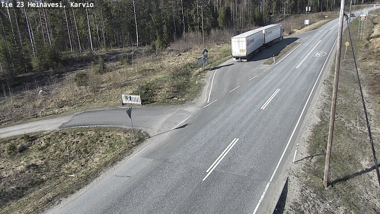 Weather Camera Image Väg 23 Heinävesi, Karvio, Heinävesi, Pohjois-Karjala