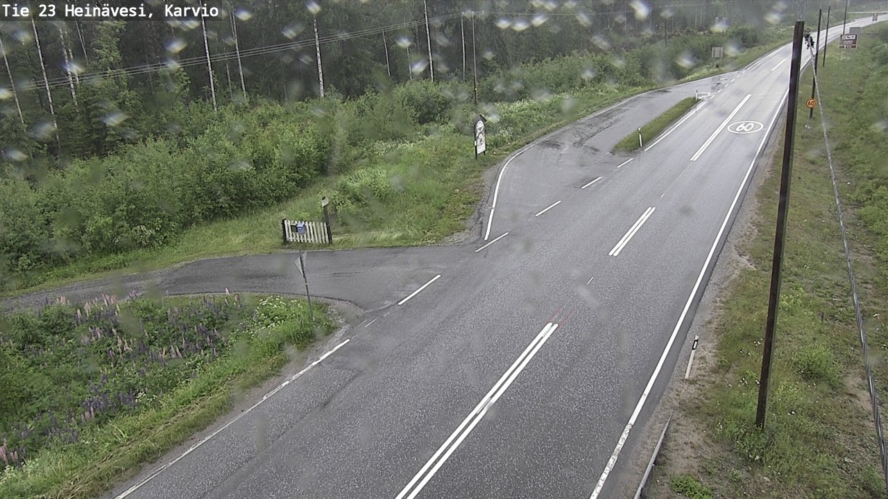Weather Camera Image Väg 23 Heinävesi, Karvio, Heinävesi, Pohjois-Karjala