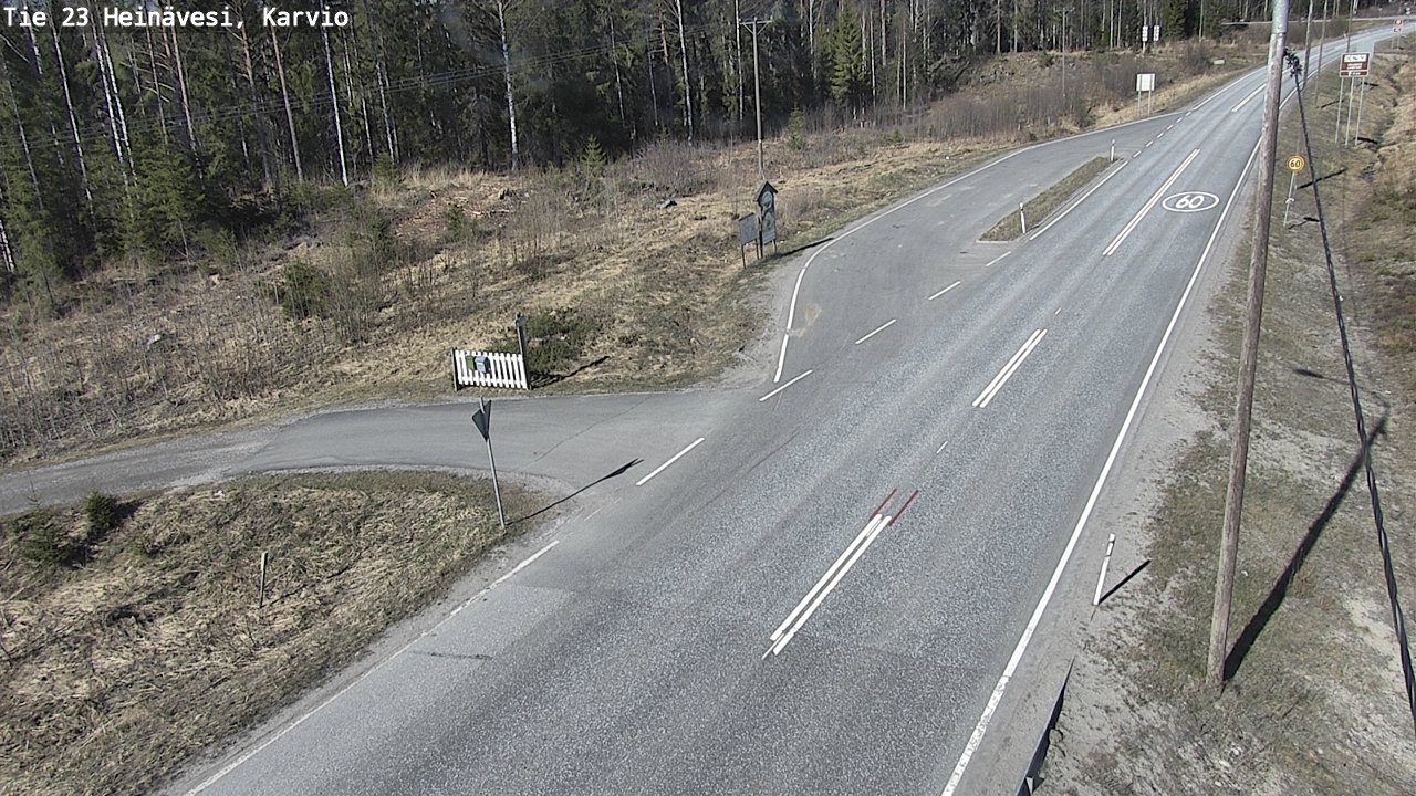 Weather Camera Image Road 23 Heinävesi, Karvio, Heinävesi, Pohjois-Karjala