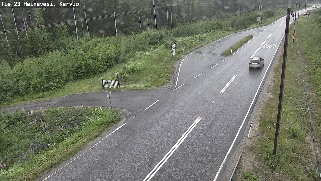 Weather Camera Image Väg 23 Heinävesi, Karvio, Heinävesi, Pohjois-Karjala