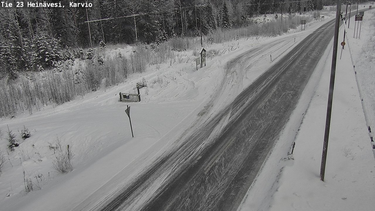 Weather Camera Image Väg 23 Heinävesi, Karvio, Heinävesi, Pohjois-Karjala