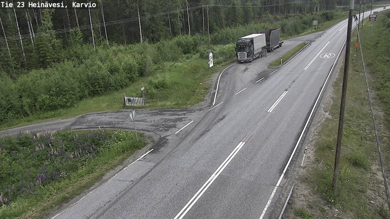 Weather Camera Image Road 23 Heinävesi, Karvio, Heinävesi, Pohjois-Karjala