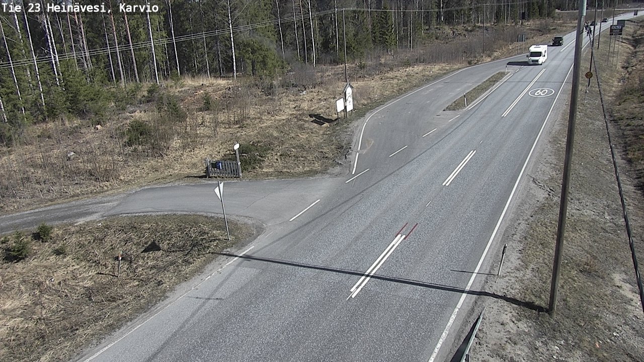 Weather Camera Image Road 23 Heinävesi, Karvio, Heinävesi, Pohjois-Karjala