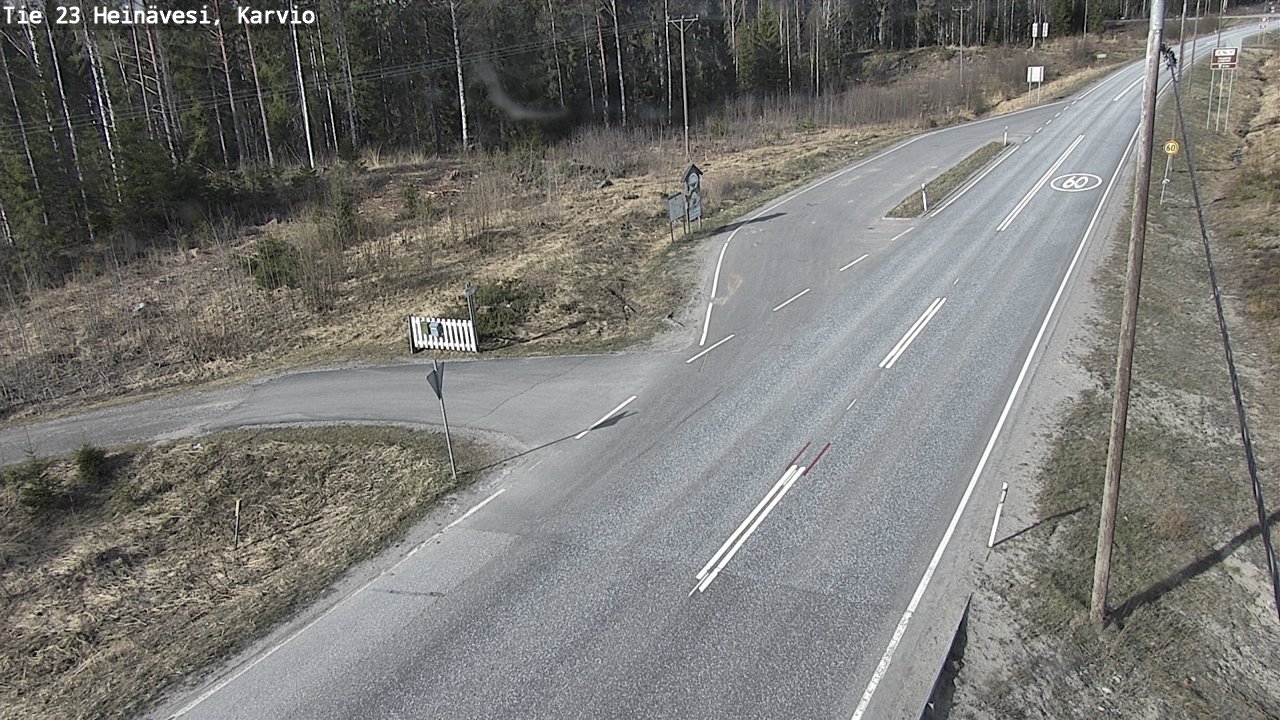 Weather Camera Image Road 23 Heinävesi, Karvio, Heinävesi, Pohjois-Karjala