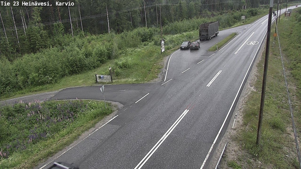 Weather Camera Image Väg 23 Heinävesi, Karvio, Heinävesi, Pohjois-Karjala