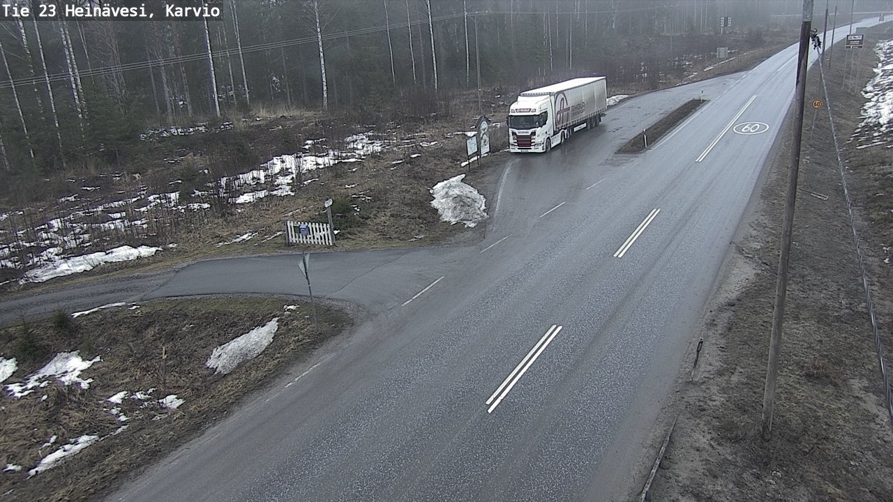 Weather Camera Image Väg 23 Heinävesi, Karvio, Heinävesi, Pohjois-Karjala
