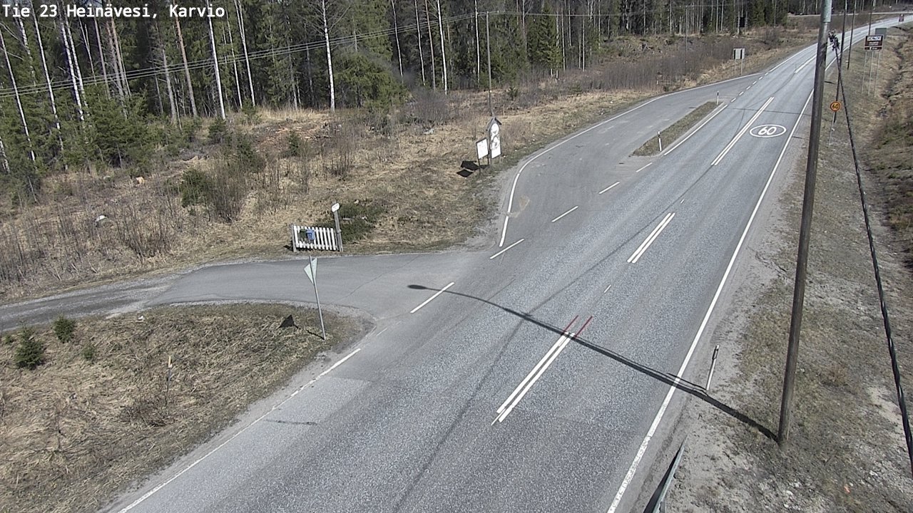 Weather Camera Image Road 23 Heinävesi, Karvio, Heinävesi, Pohjois-Karjala