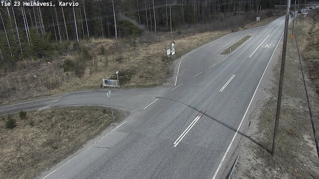 Weather Camera Image Road 23 Heinävesi, Karvio, Heinävesi, Pohjois-Karjala