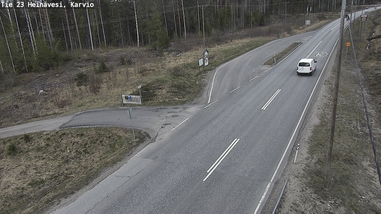 Weather Camera Image Väg 23 Heinävesi, Karvio, Heinävesi, Pohjois-Karjala