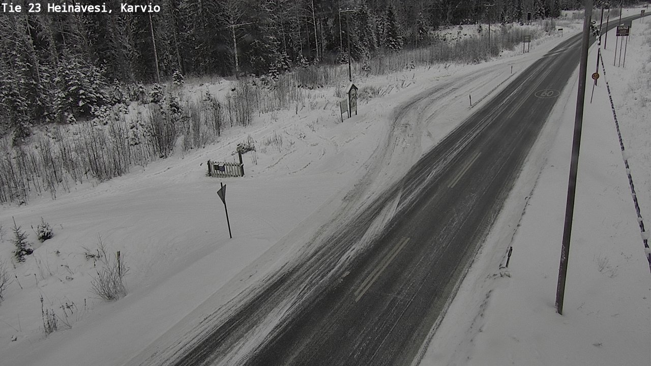 Weather Camera Image Road 23 Heinävesi, Karvio, Heinävesi, Pohjois-Karjala