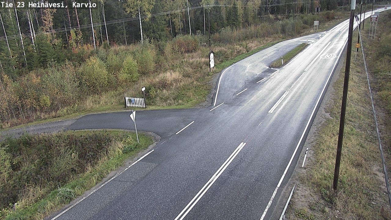 Weather Camera Image Road 23 Heinävesi, Karvio, Heinävesi, Pohjois-Karjala