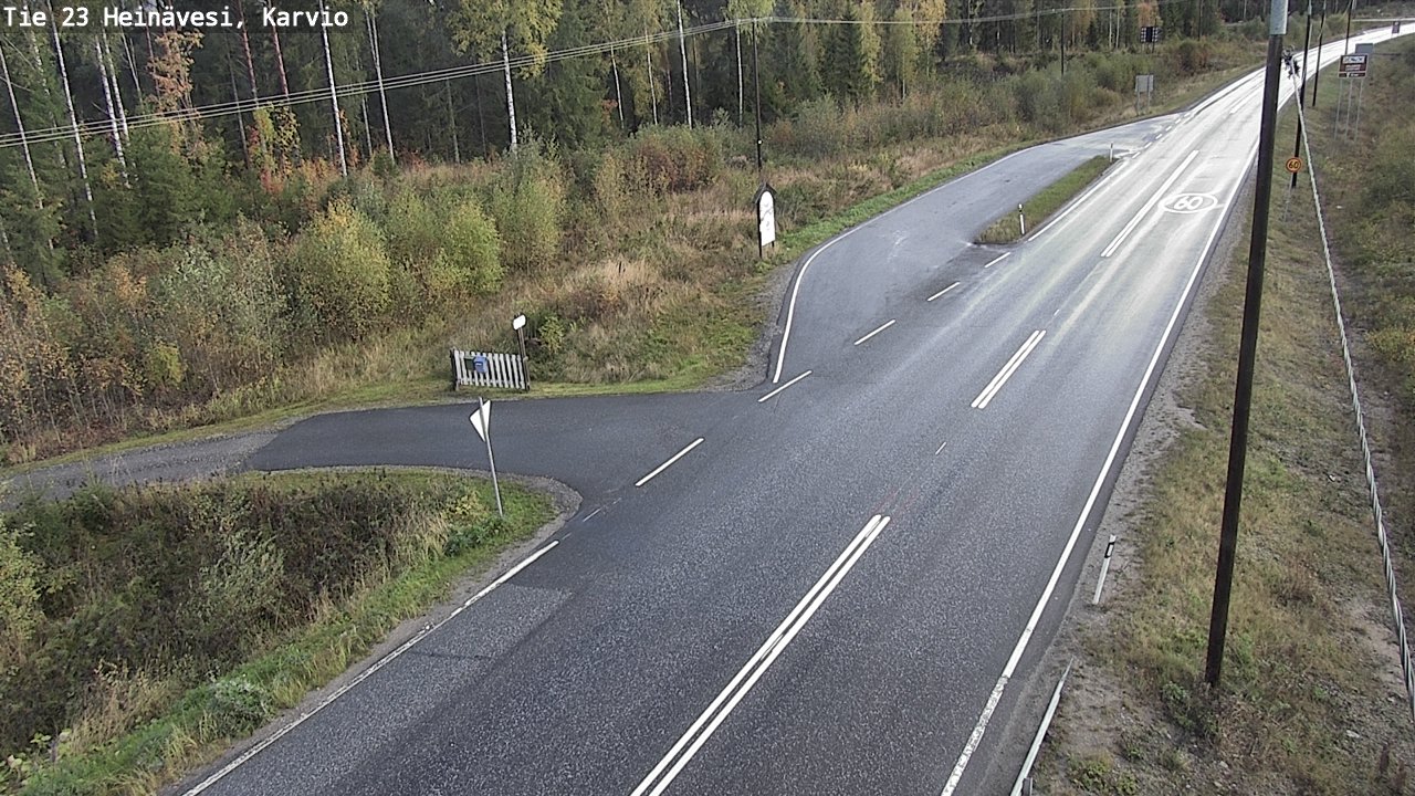 Weather Camera Image Road 23 Heinävesi, Karvio, Heinävesi, Pohjois-Karjala