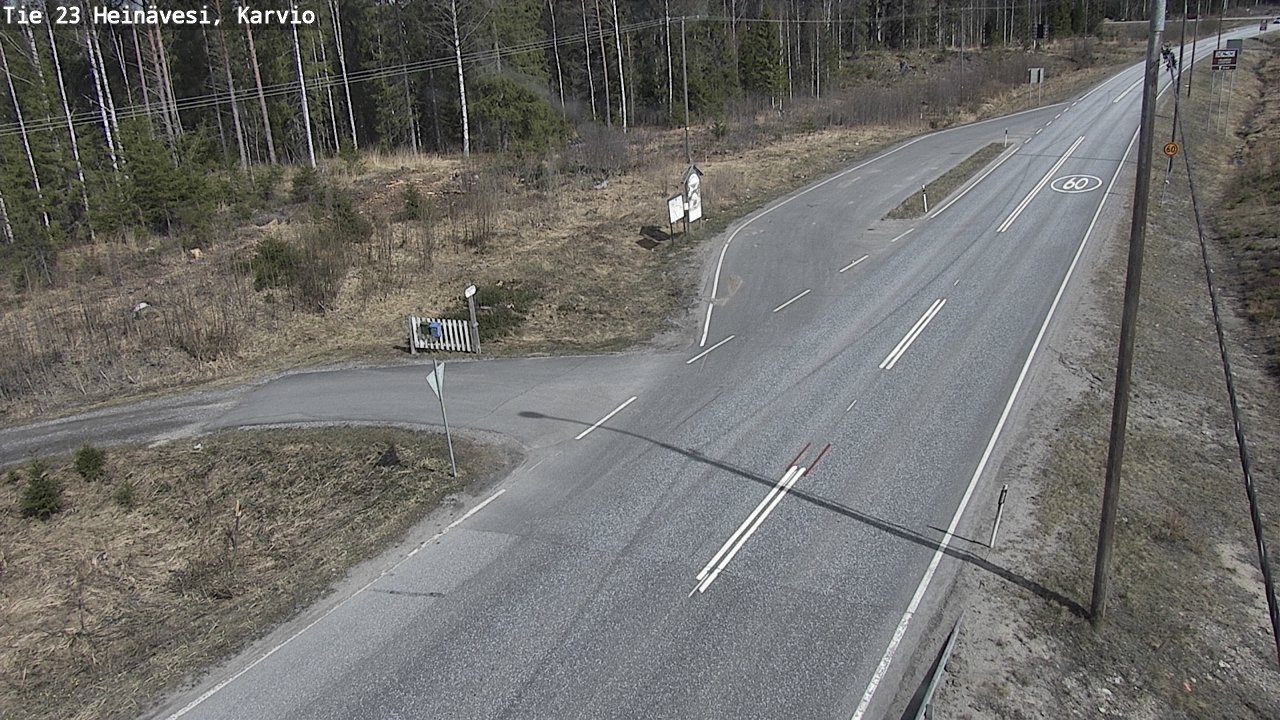 Weather Camera Image Road 23 Heinävesi, Karvio, Heinävesi, Pohjois-Karjala