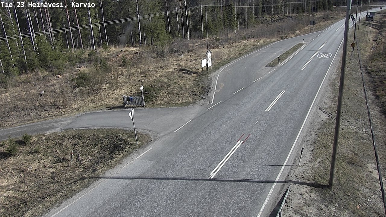 Weather Camera Image Road 23 Heinävesi, Karvio, Heinävesi, Pohjois-Karjala