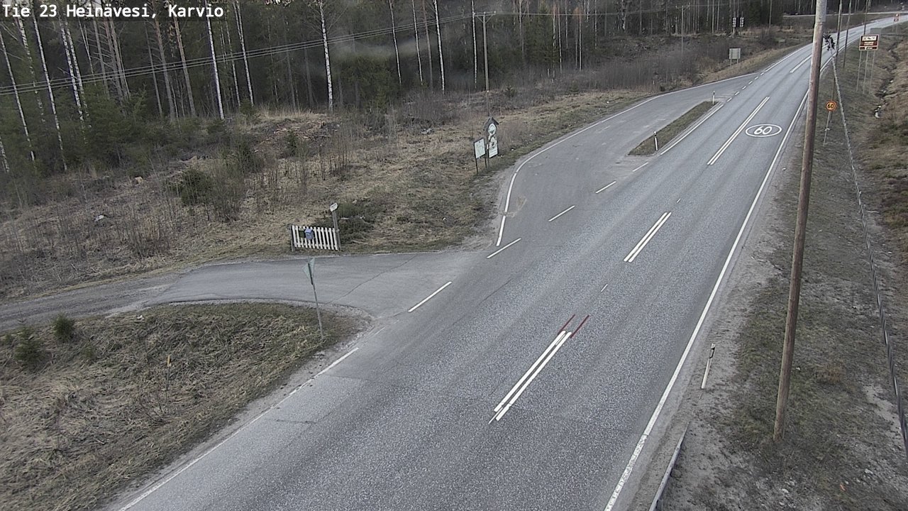 Weather Camera Image Road 23 Heinävesi, Karvio, Heinävesi, Pohjois-Karjala