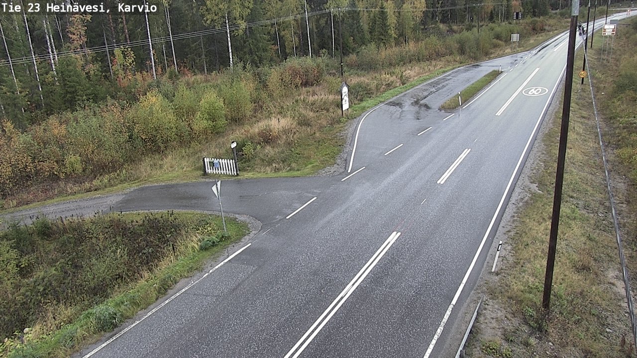 Weather Camera Image Road 23 Heinävesi, Karvio, Heinävesi, Pohjois-Karjala