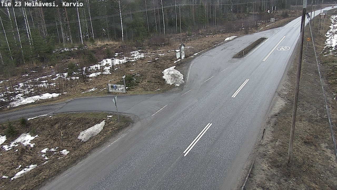 Weather Camera Image Väg 23 Heinävesi, Karvio, Heinävesi, Pohjois-Karjala