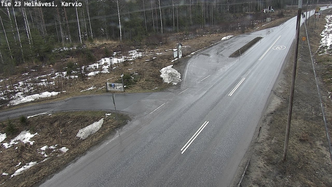 Weather Camera Image Road 23 Heinävesi, Karvio, Heinävesi, Pohjois-Karjala