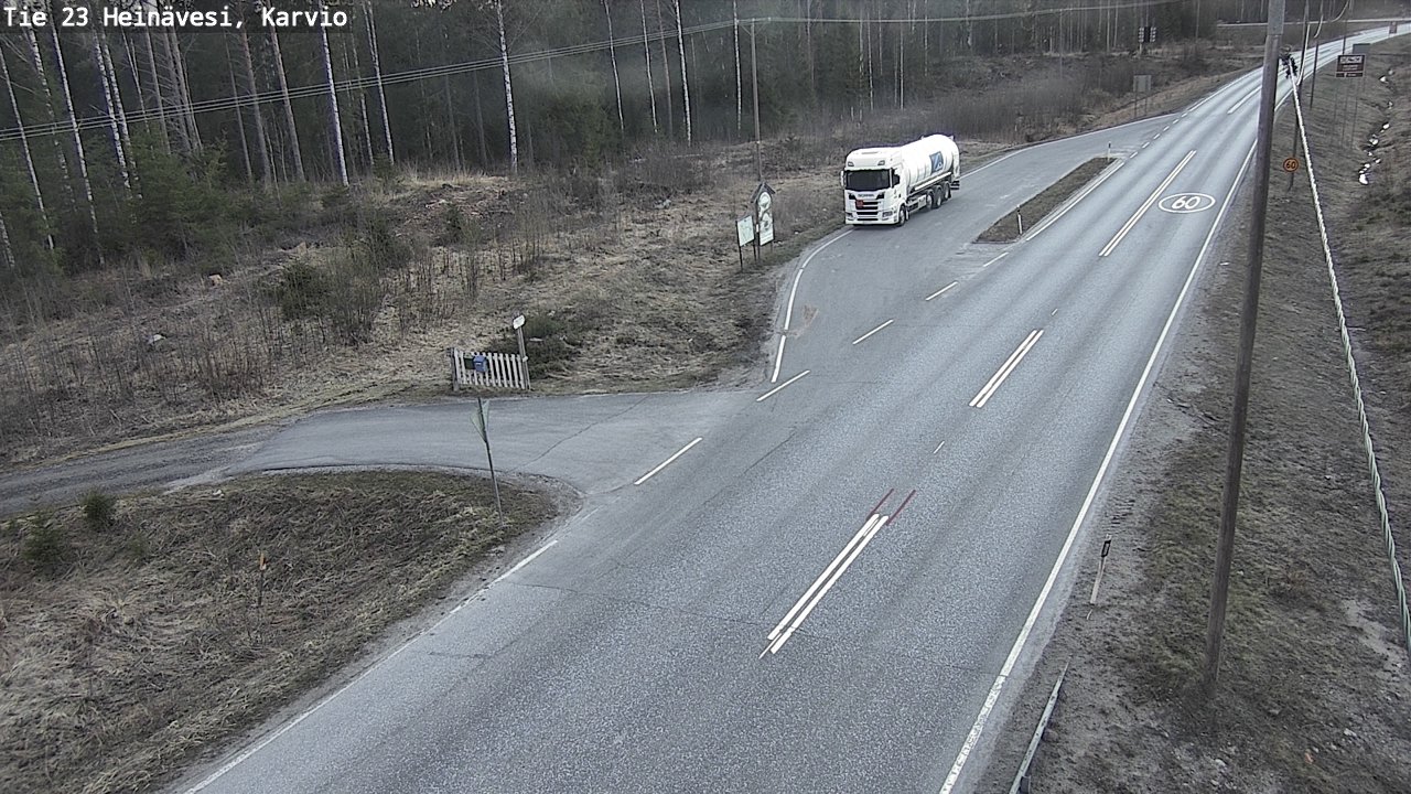 Weather Camera Image Road 23 Heinävesi, Karvio, Heinävesi, Pohjois-Karjala