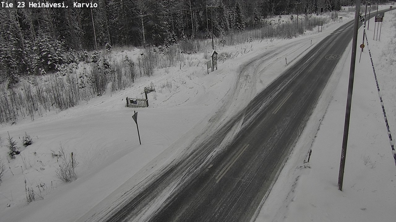 Weather Camera Image Road 23 Heinävesi, Karvio, Heinävesi, Pohjois-Karjala