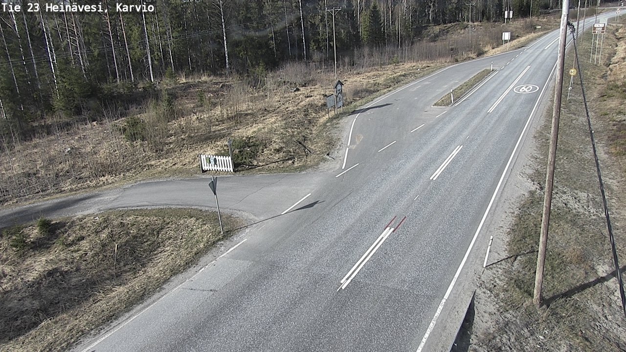 Weather Camera Image Road 23 Heinävesi, Karvio, Heinävesi, Pohjois-Karjala