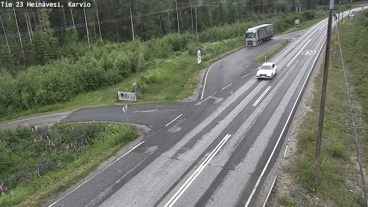 Weather Camera Image Road 23 Heinävesi, Karvio, Heinävesi, Pohjois-Karjala