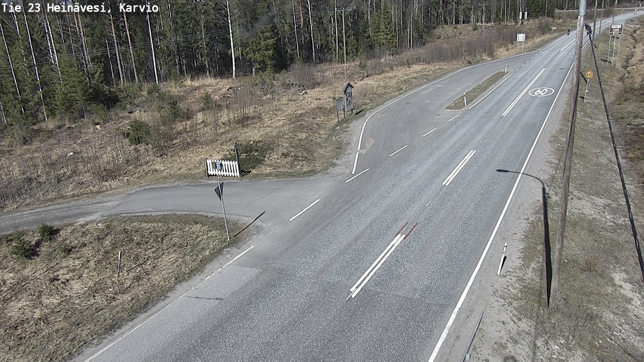 Weather Camera Image Road 23 Heinävesi, Karvio, Heinävesi, Pohjois-Karjala