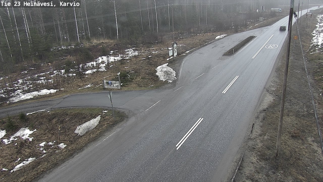Weather Camera Image Väg 23 Heinävesi, Karvio, Heinävesi, Pohjois-Karjala