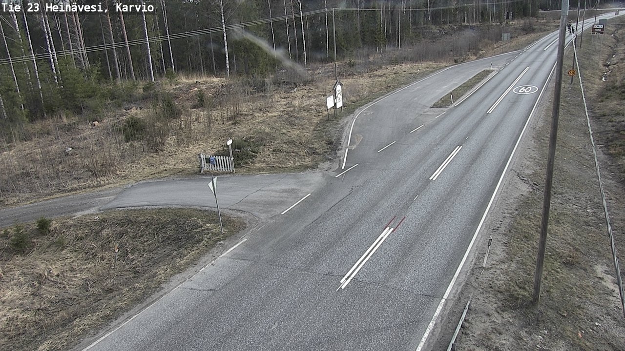 Weather Camera Image Road 23 Heinävesi, Karvio, Heinävesi, Pohjois-Karjala