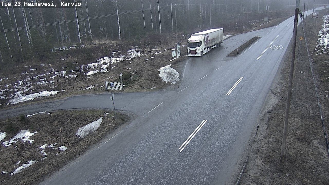 Weather Camera Image Väg 23 Heinävesi, Karvio, Heinävesi, Pohjois-Karjala