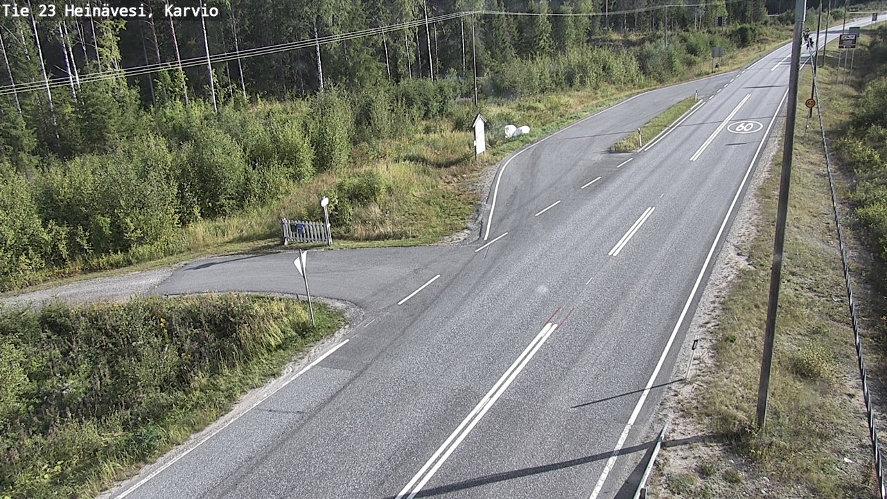 Weather Camera Image Road 23 Heinävesi, Karvio, Heinävesi, Pohjois-Karjala