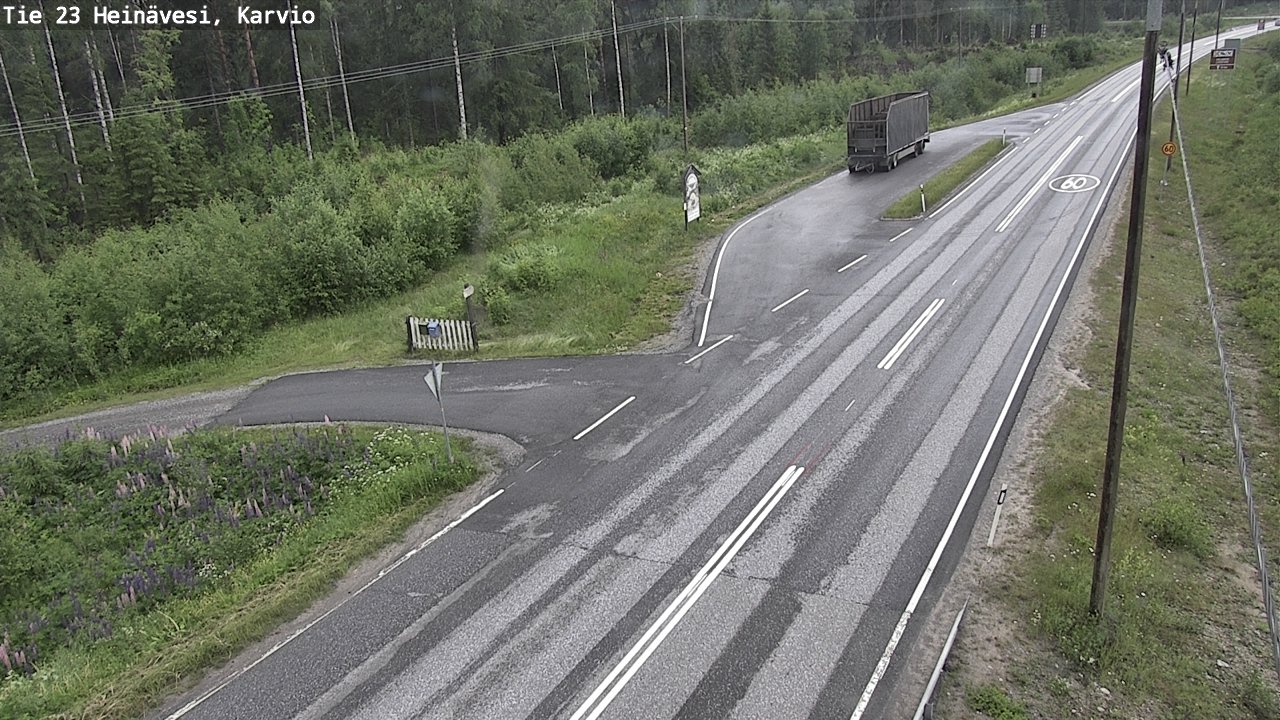 Weather Camera Image Väg 23 Heinävesi, Karvio, Heinävesi, Pohjois-Karjala