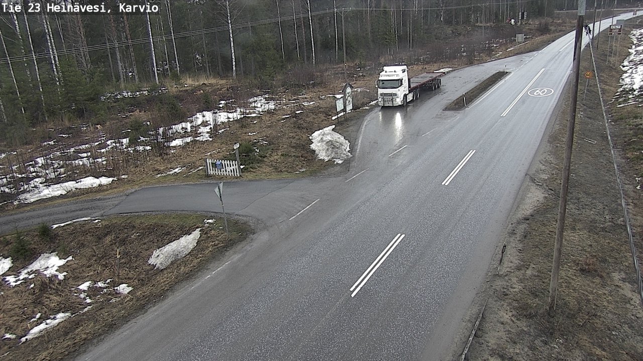 Weather Camera Image Road 23 Heinävesi, Karvio, Heinävesi, Pohjois-Karjala
