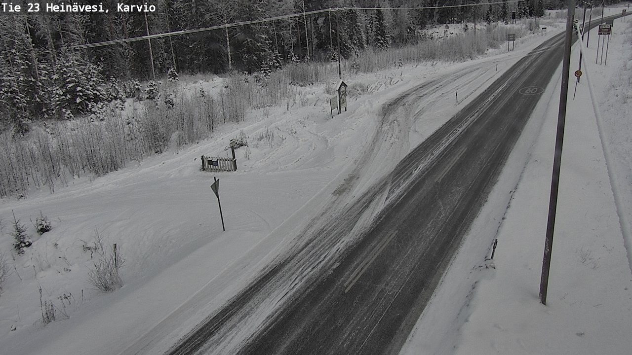 Weather Camera Image Väg 23 Heinävesi, Karvio, Heinävesi, Pohjois-Karjala