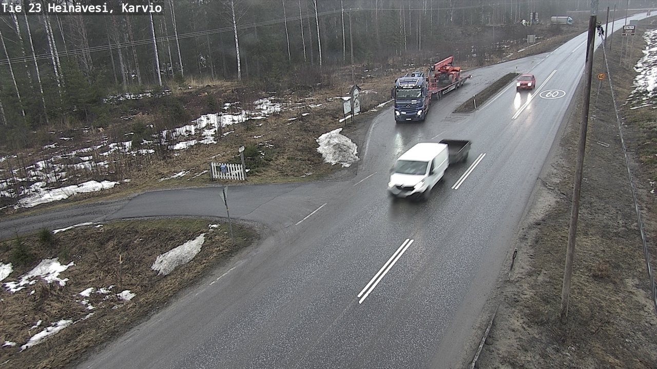 Weather Camera Image Väg 23 Heinävesi, Karvio, Heinävesi, Pohjois-Karjala