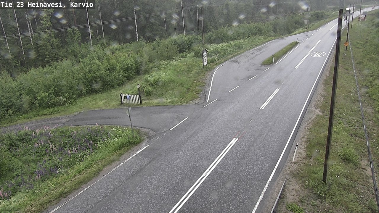 Weather Camera Image Väg 23 Heinävesi, Karvio, Heinävesi, Pohjois-Karjala