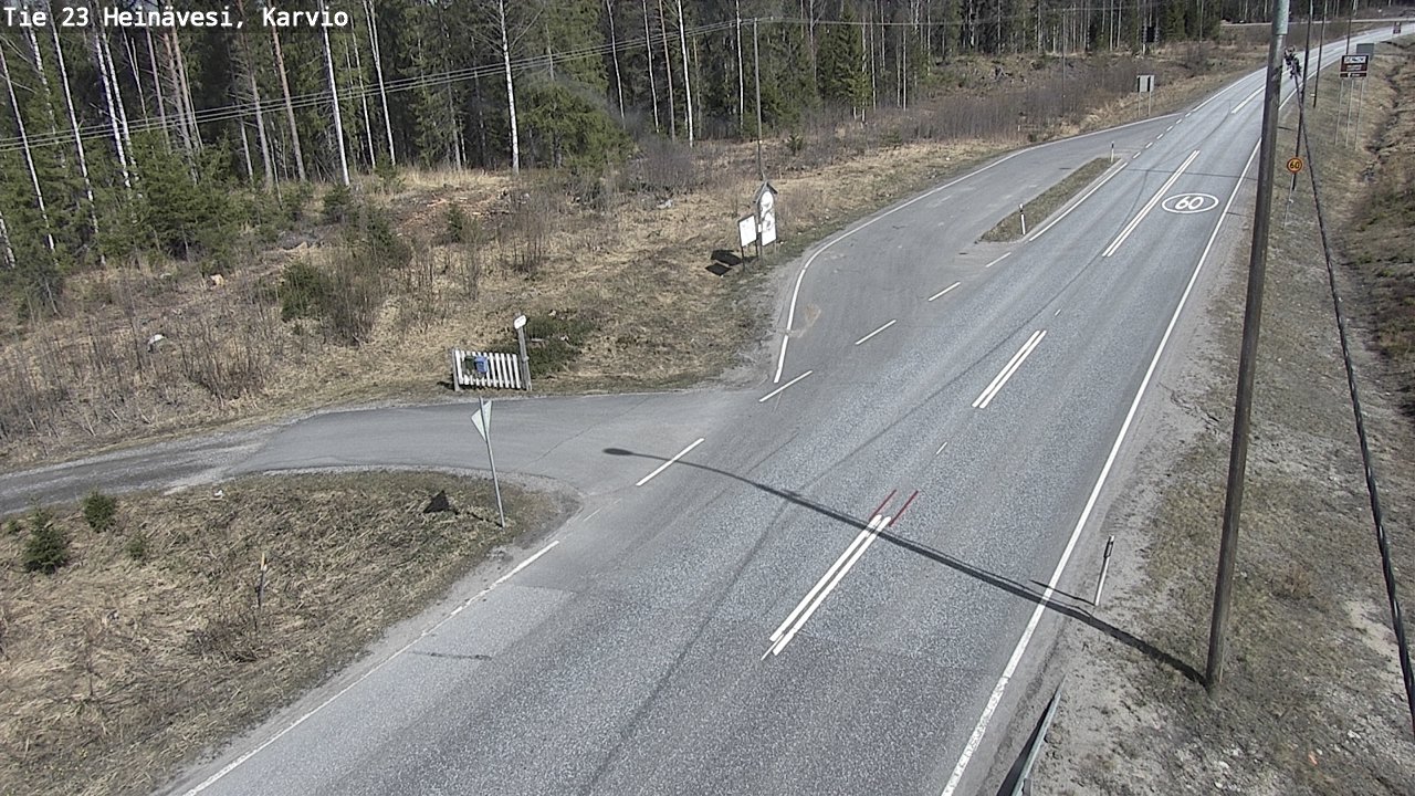 Weather Camera Image Road 23 Heinävesi, Karvio, Heinävesi, Pohjois-Karjala
