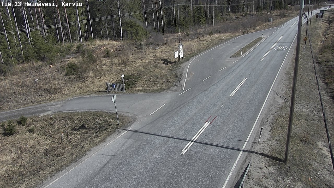 Weather Camera Image Road 23 Heinävesi, Karvio, Heinävesi, Pohjois-Karjala