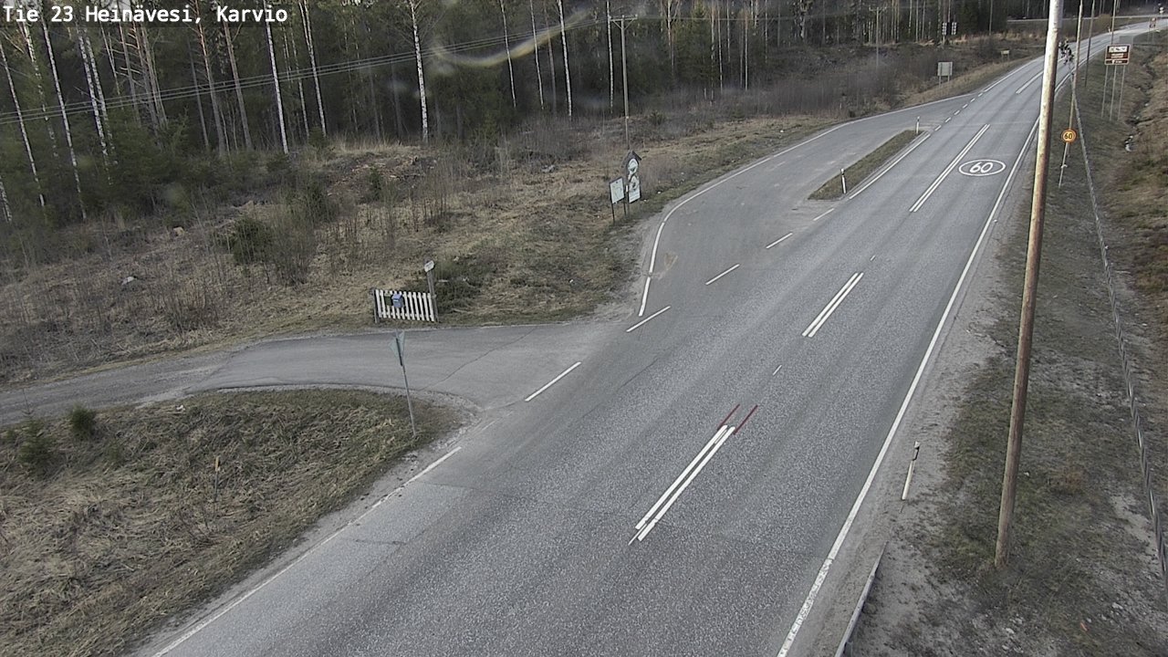 Weather Camera Image Road 23 Heinävesi, Karvio, Heinävesi, Pohjois-Karjala