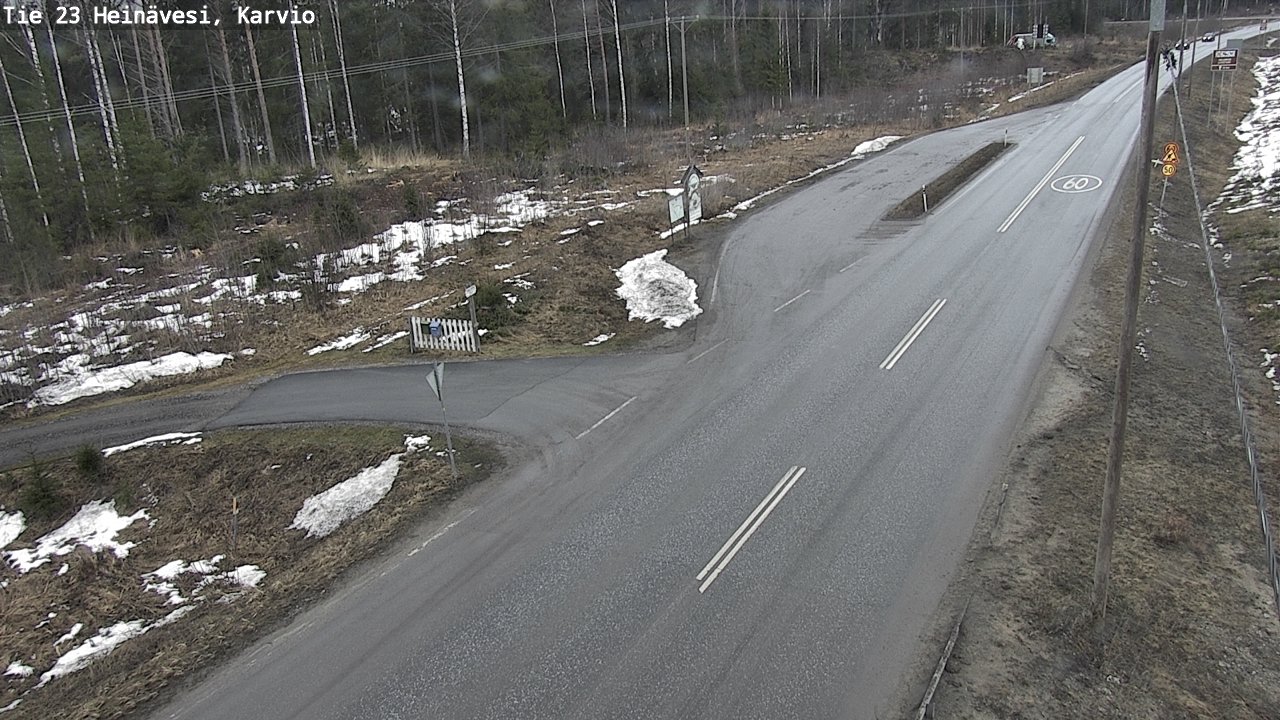 Weather Camera Image Väg 23 Heinävesi, Karvio, Heinävesi, Pohjois-Karjala
