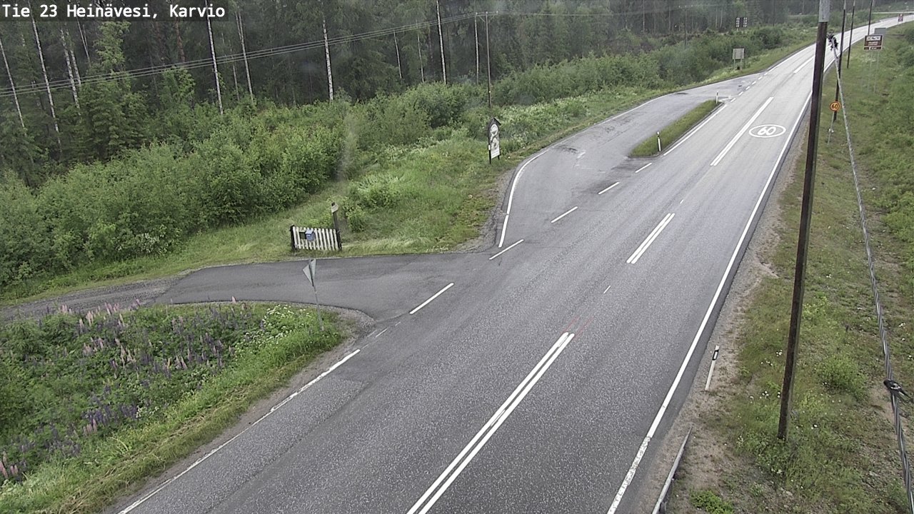 Weather Camera Image Väg 23 Heinävesi, Karvio, Heinävesi, Pohjois-Karjala