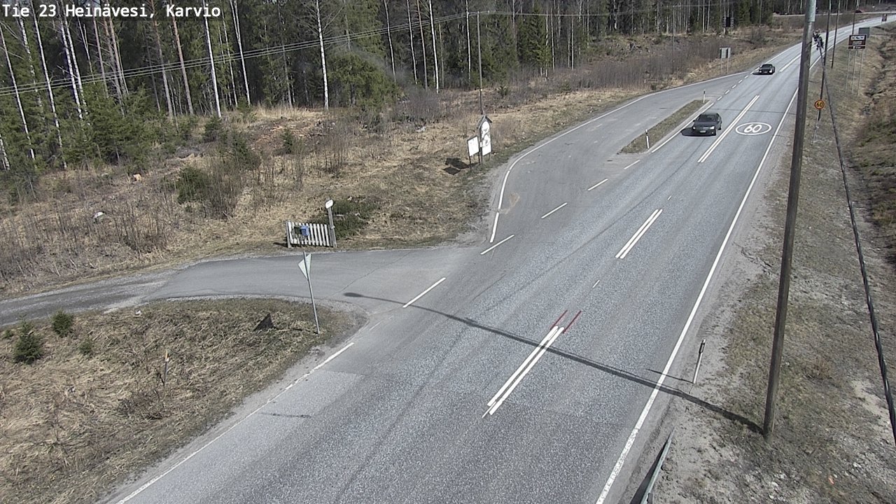 Weather Camera Image Road 23 Heinävesi, Karvio, Heinävesi, Pohjois-Karjala