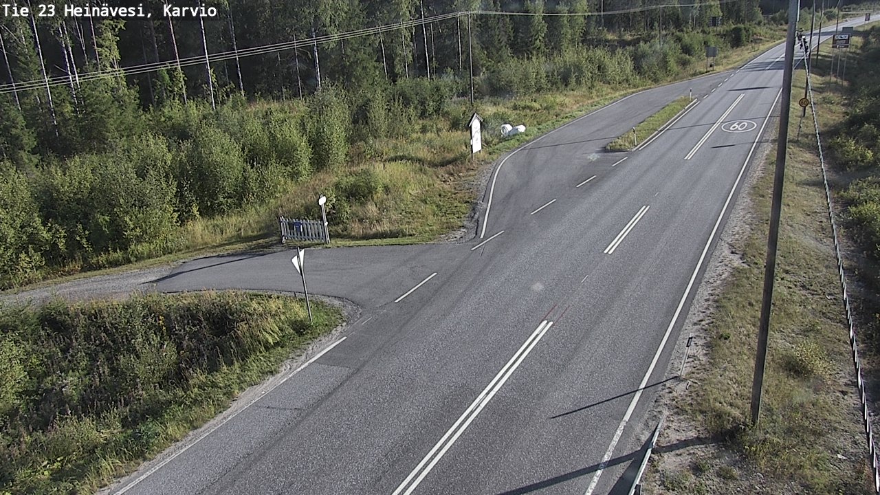 Weather Camera Image Väg 23 Heinävesi, Karvio, Heinävesi, Pohjois-Karjala