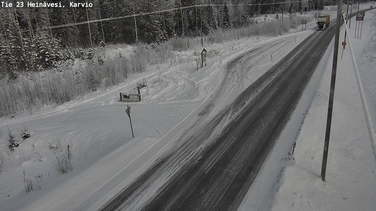 Weather Camera Image Väg 23 Heinävesi, Karvio, Heinävesi, Pohjois-Karjala