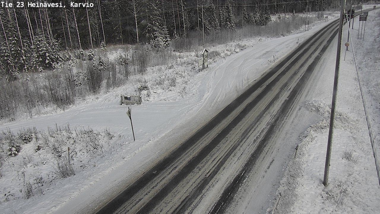 Weather Camera Image Road 23 Heinävesi, Karvio, Heinävesi, Pohjois-Karjala