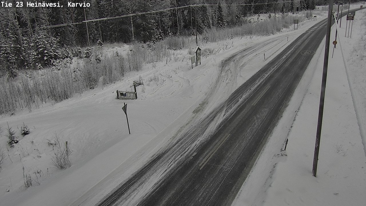 Weather Camera Image Väg 23 Heinävesi, Karvio, Heinävesi, Pohjois-Karjala