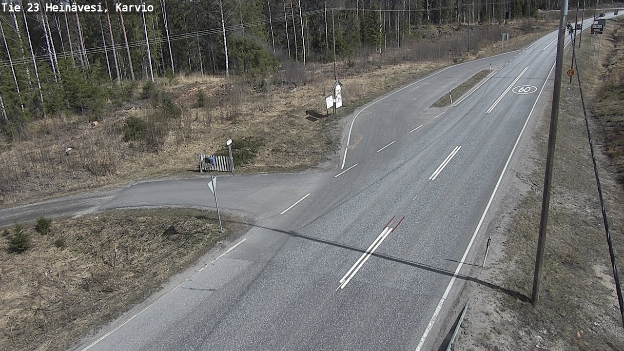 Weather Camera Image Road 23 Heinävesi, Karvio, Heinävesi, Pohjois-Karjala